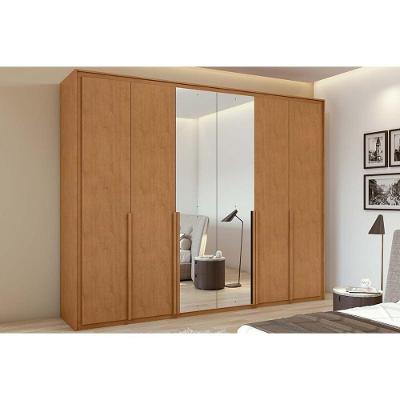 Guarda Roupa Casal 6 Portas (1 C- Espelho) E 6 Gavetas Imperatore Amêndoa - Lopas