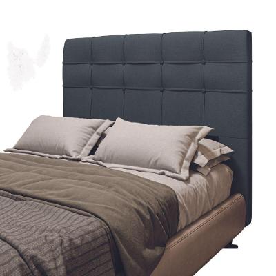 Cabeceira Estofada Para Cama Box Casal Hanover 1,40m Suede Dobuê Grafite