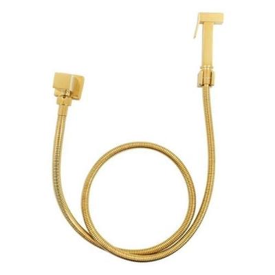 Ducha Higiênica De Banheiro Luxo Quadrada Metal Dourado