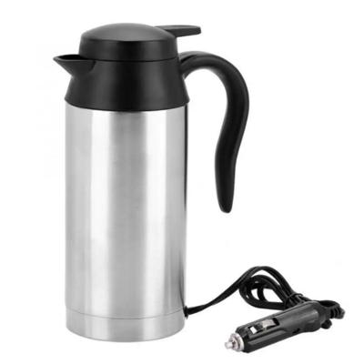 Garrafa Chaleira Termica 600ml Inox 12V Veicular Eletrica Caneca Aquecedor Portatil Copo Carro Barco Viagem Cha Cafe