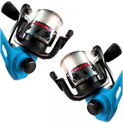 Kit 2 Molinete Marine Sports Jimmy Azul Com Linha