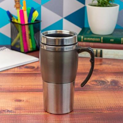 Caneca Térmica De Aço Inox 400ml Com Tampa - Estilo E Praticidade Para Bebidas Quentes E Frias