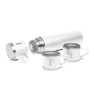 Conjunto Térmico Inox 500ml Com 3 Canecas Brancas - Praticidade E Elegância Em Viagens