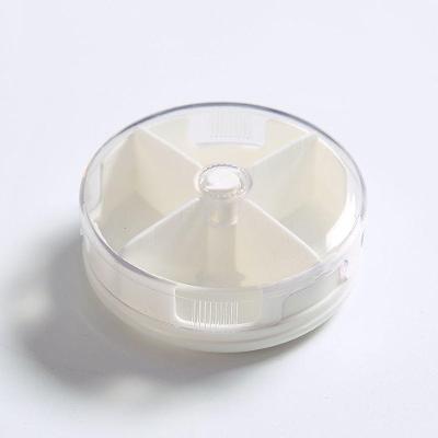 Organizador Portátil De Medicamentos - Estojo Branco Com 4 Compartimentos Para Viagens