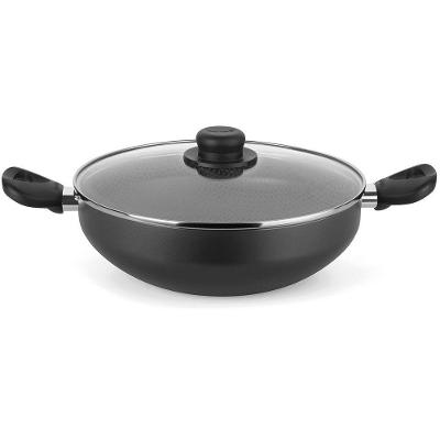 Frigideira Wok Gourmet Preto 28 Cm 4,3 L Com Alças Em Alumínio Com Revestimento Interno Antiaderente