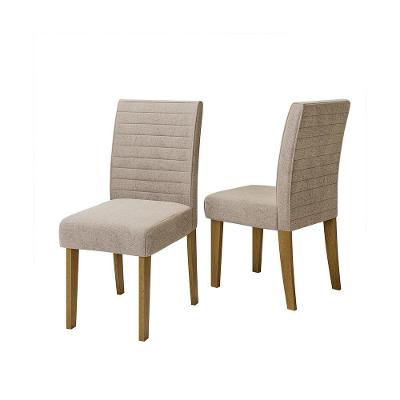 Conjunto Com 2 Cadeiras De Jantar Multimóveis Cr50041 Bege Bege