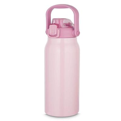 Garrafa Térmica Inox Rosa De 1,5l Com Alça E Bico Para Bebidas