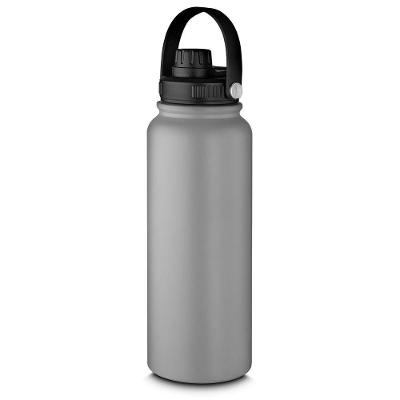 Garrafa Térmica De Aço Inox Cinza 1,1l Com Alça Para Transporte Prático