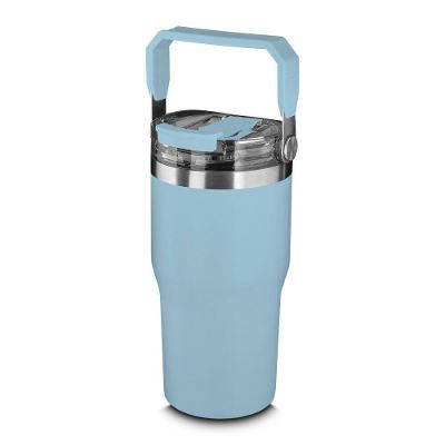 Garrafa Térmica De Aço Inoxidável Azul 650ml Com Dupla Parede