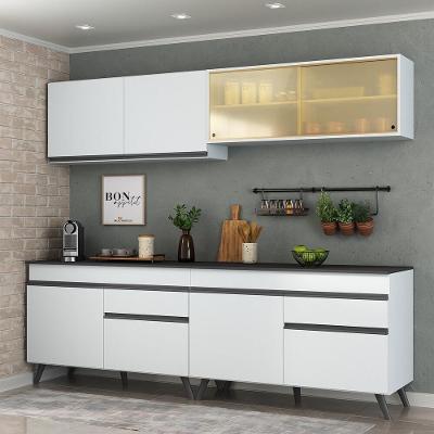 Armário De Cozinha Compacta 4 Peças Mp3696.964 Veneza Multimóveis Branco