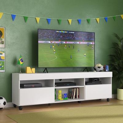 Rack Tv 65" Com Rodízios E 2 Portas Espanha Multimóveis Mp3325 Branco