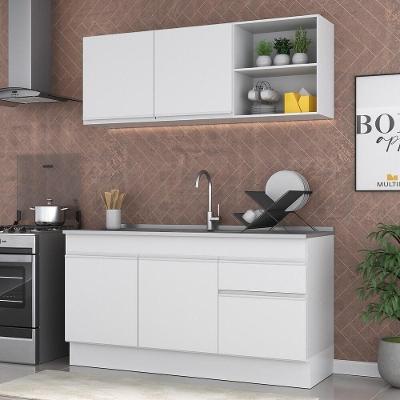 Armário De Cozinha Compacta Com Rodapé Mp2114.891 Branco