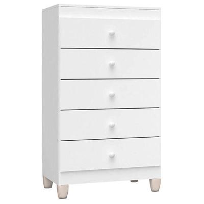 Cômoda Gaveteiro Baby Kids Branco Brilho - Incorplac