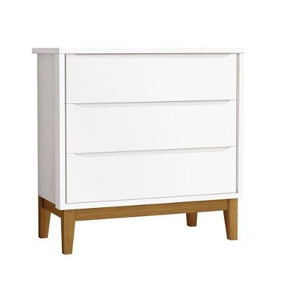Cômoda Gaveteiro Infantil New Classic Branco Com Pés Madeira ? Reller