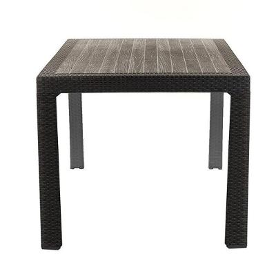 Mesa Rattan Mônaco 90x90cm - Preto Preto