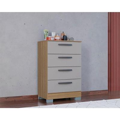 Cômoda Ambiente 867 4 Gavetas Damasco Off White - Poquema