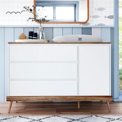 Cômoda Infantil Retrô Com Porta Coleção Canção De Ninar Branco
