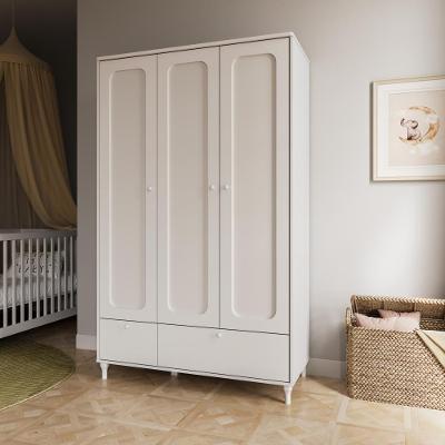 Guarda Roupa Infantil Branco Estilo Provençal Fofura Divicar Branco