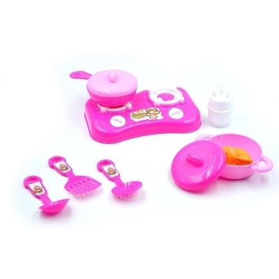Kit Cozinha Infantil Rosa Com Fogão, Panelas E Utensílios