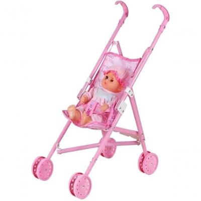 Boneca Com Carrinho Dobrável
