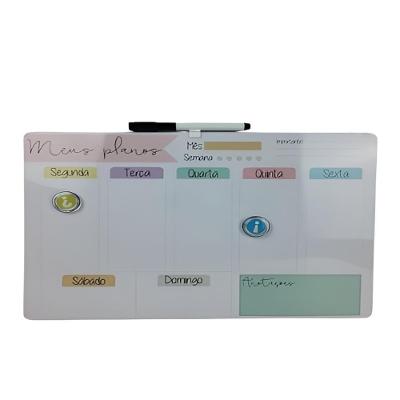 Lousa Magnética Planner – Mensal, Semanal E Diário Com ímãs