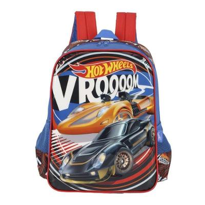 Mochila Costas Hot Wheels Menino Escolar Infantil Luxcel