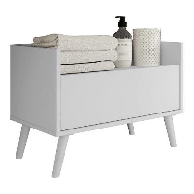 Gabinete Armário Banheiro 60Cm Retrô Multimóveis V3624 Branco Branco