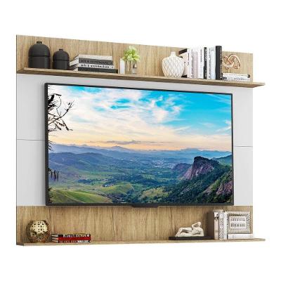Painel Com Suporte Tv 65" Amsterdã Classic Multimóveis V3424 Branco/Rustic Branco/Rustic