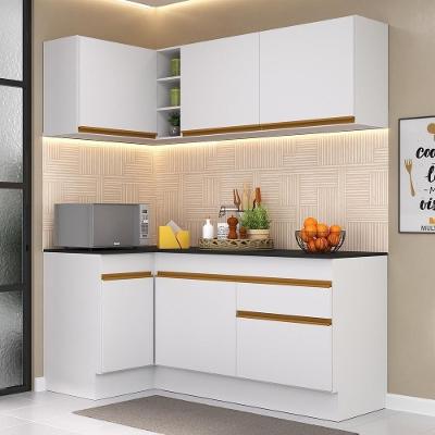 Cozinha Compacta De Canto Com Armário E Balcão Branca