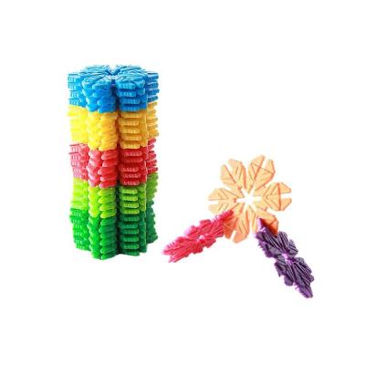 Brinquedo De Montar Interativo Plastico Blocos Infantil Coloridos Flocos Encaixar