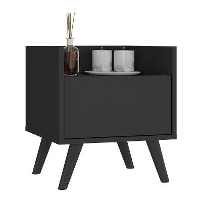 Gabinete Armário Banheiro 40Cm Retrô Multimóveis V5037 Preto Preto