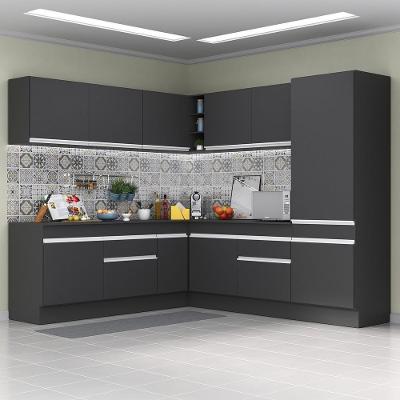 Armário De Cozinha Completa De Canto Preto/branco