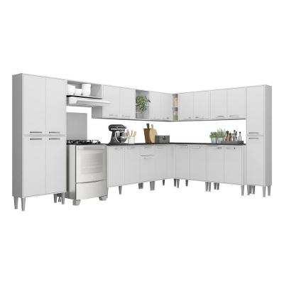 Armário De Cozinha Completa 11 Peças Xangai Pop Multimóveis Branco Branco