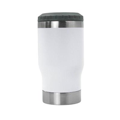 Copo Térmico Porta Lata Garrafa Long Neck Copo Abridor Branco