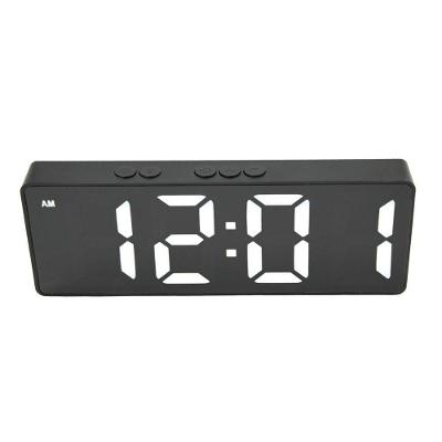 Relogio Despertador Digital Led Usb Pilha Portatil Alarme Cabeceira Preto