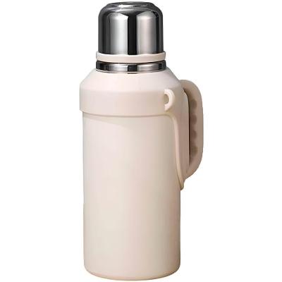 Garrafa Térmica Inox Com Alça Academia Passeio Viagem Branco