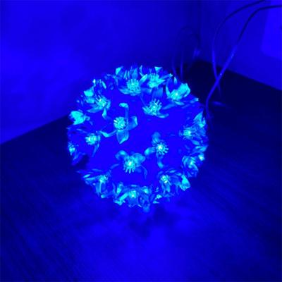 Globo Lampadas Luzes De Led Flor Bola Natal Decoração Tomada Azul
