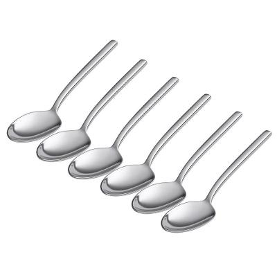 Kit 6 Colheres Aço Inox Mesa Sopa Talher Buffet Restaurante