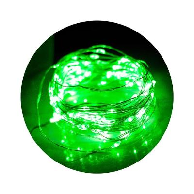 Pisca De Led Fio De Fada 20l 2 Metros A Bateria Natal Ano Novo Verde