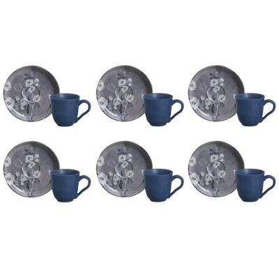 Conjunto De Xícara De Cafezinho Com Pires 06 Peças Bio Hallerbos Porto Brasil