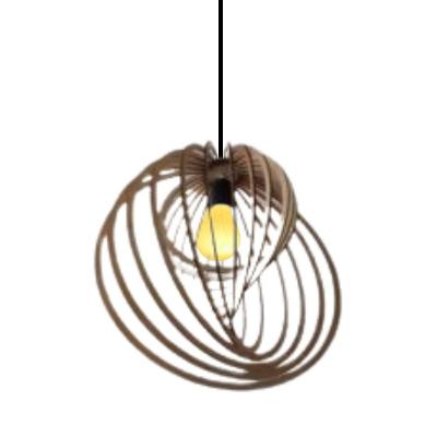 Luminária Teto Tipo Pendente Espinha Mdf - Completa Mdf Cru