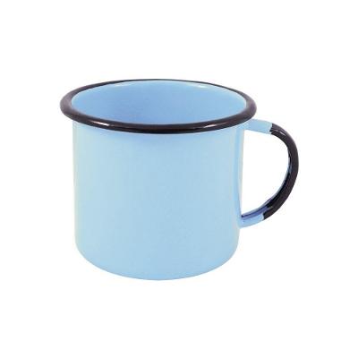 Caneca Grande Esmaltada Azul Claro 370 Ml Ewel