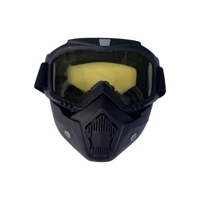 Máscara óculos De Proteção Para Motociclista Bike Motocross Lente Amarela