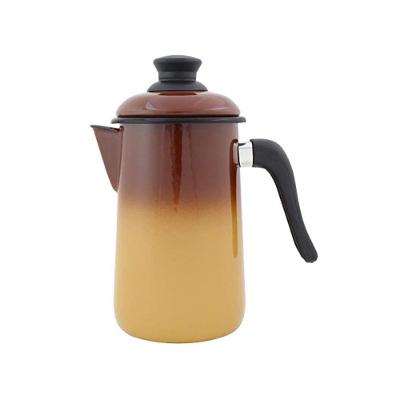 Bule Para Café Esmaltado Marrom Degradê 1,5 L Ewel