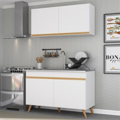 Cozinha Compacta 2 Peças Com Armário E Balcão Branca