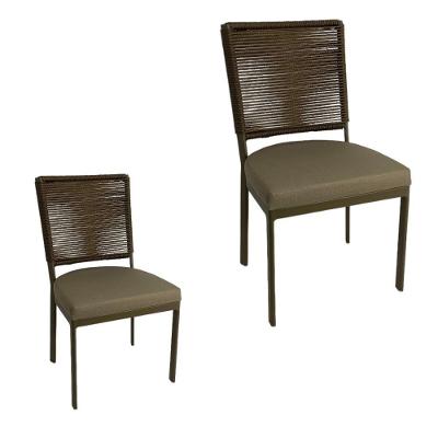 Kit De 2 Cadeiras Alumínio Corda Sintetica Fendi