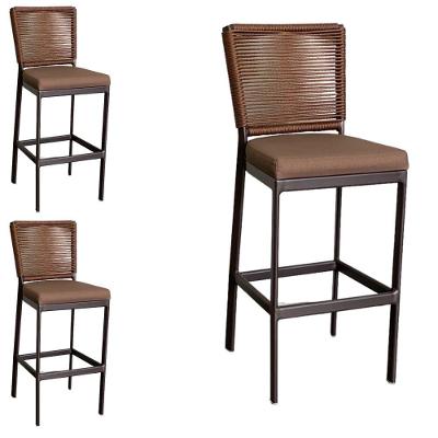 Kit 3 Banqueta Banco Estilo Industrial Para Balcão Moderna Marrom