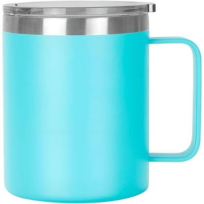 Caneca Copo Térmico Aço Inox 360ml Cerveja Café Bebidas Azul Claro