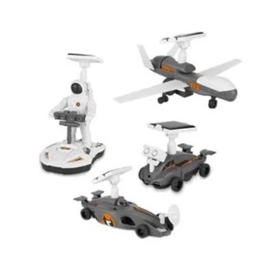 Kit Robo Solar 4 Em 1 Exploracao Lunar Robotica Educativo Astronauta Aviao Geek Crianca Brinquedo Montar