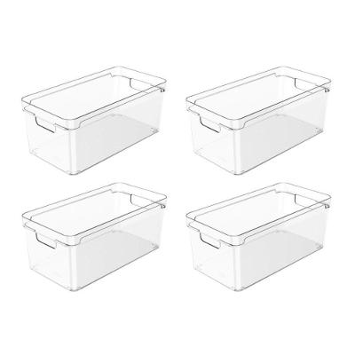 Conjunto Organizador De Armário Clear 4 Peças 30 X 15 X 13 Cm Transparente